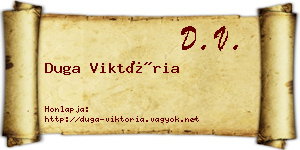 Duga Viktória névjegykártya