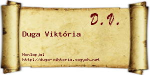 Duga Viktória névjegykártya